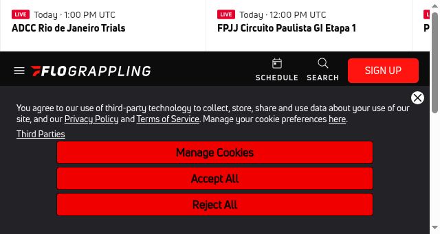 Screenshot of flograppling.com