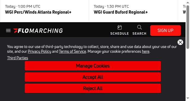 Screenshot of flomarching.com