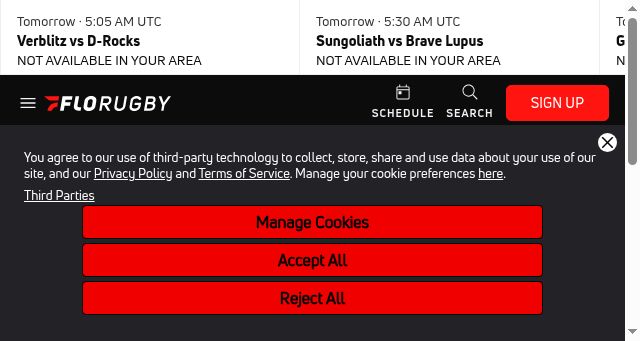 Screenshot of florugby.com