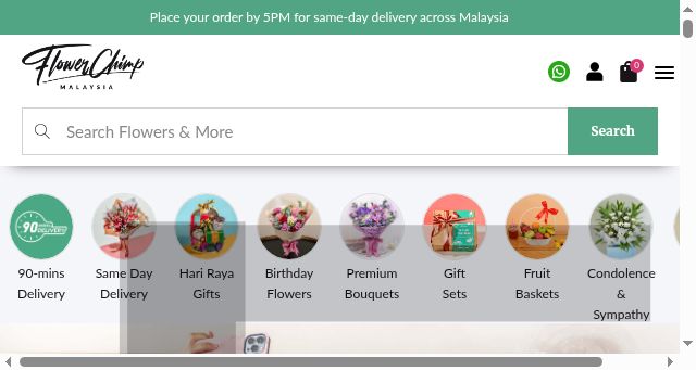 Screenshot of flowerchimp.com