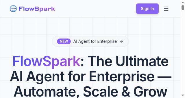 Screenshot of flowspark.net