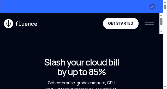 Screenshot of fluence.network