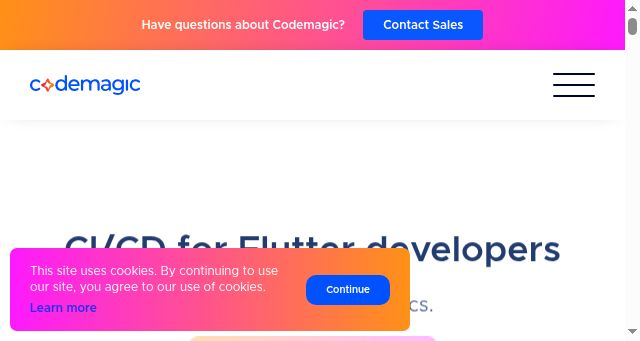 Screenshot of flutterci.com