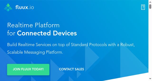 Screenshot of fluux.io