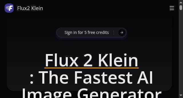Screenshot of flux2-klein.net