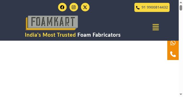Screenshot of foamkart.com