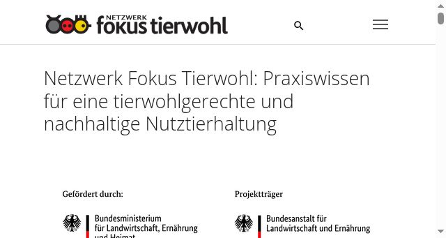 Screenshot of fokus-tierwohl.de