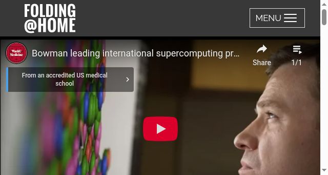 Screenshot of foldingathome.org