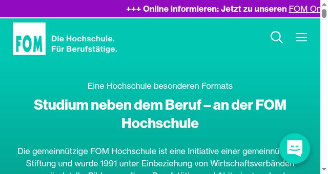 Screenshot of fom.de