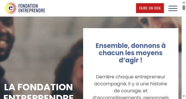 Screenshot of fondation-entreprendre.org