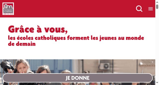 Screenshot of fondation-st-matthieu.org