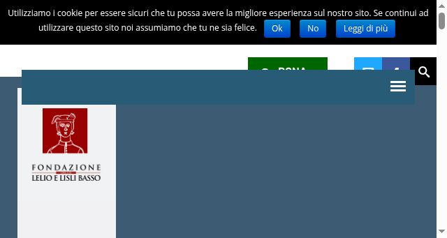 Screenshot of fondazionebasso.it