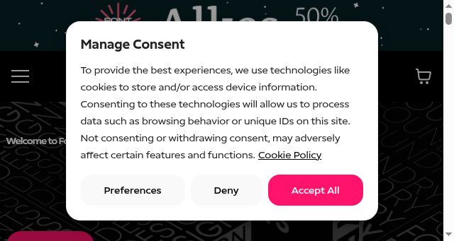 Screenshot of fontfabric.com