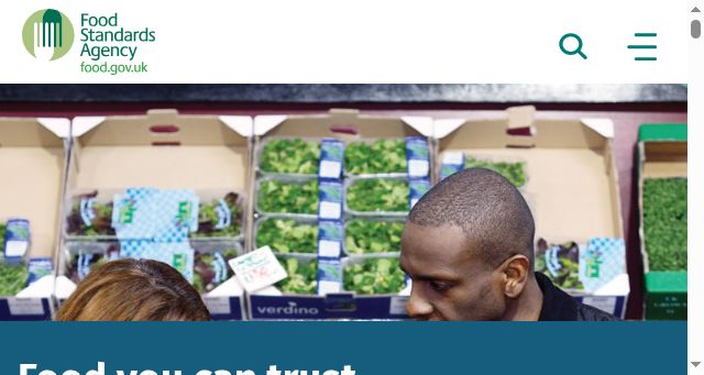 Screenshot of food.gov.uk