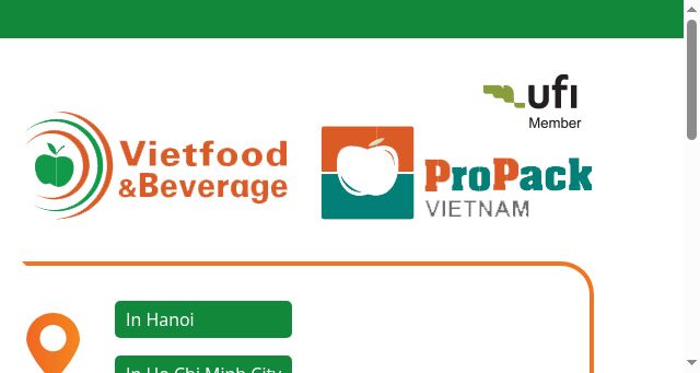 Screenshot of foodexvietnam.com