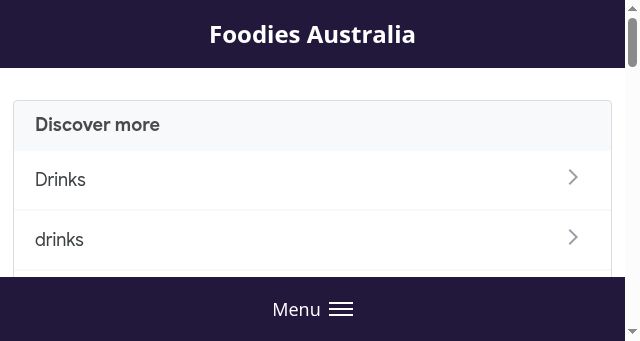 Screenshot of foodies.com.au