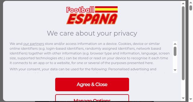 Screenshot of football-espana.net