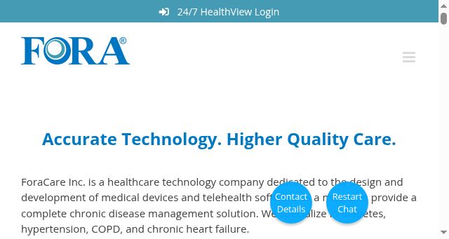 Screenshot of foracare.com