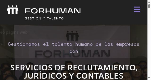 Screenshot of forhuman.mx