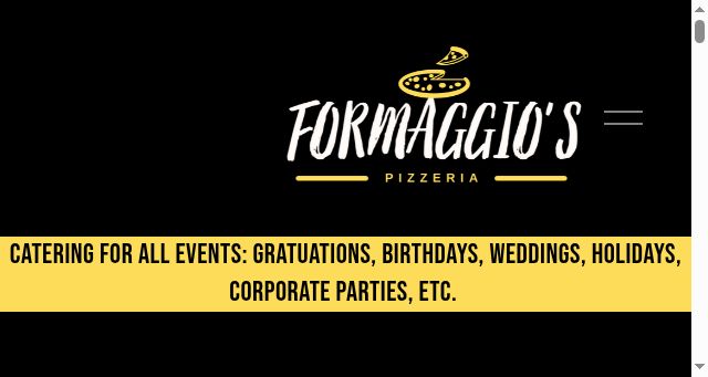 Screenshot of formaggiospizzerianj.com