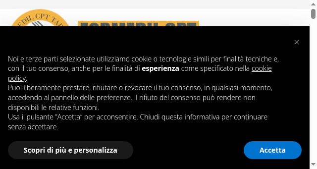 Screenshot of formedilcpttaranto.com