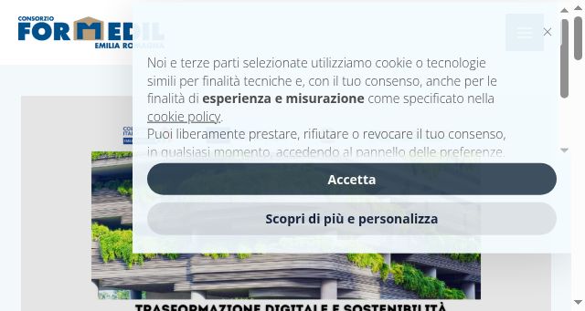 Screenshot of formedilemiliaromagna.it