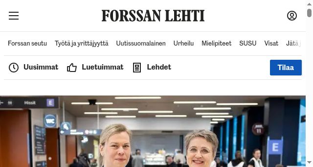 Screenshot of forssanlehti.fi