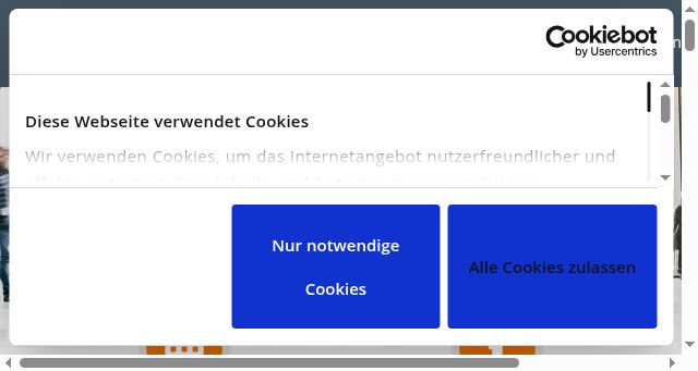 Screenshot of fortbildungskalender.de