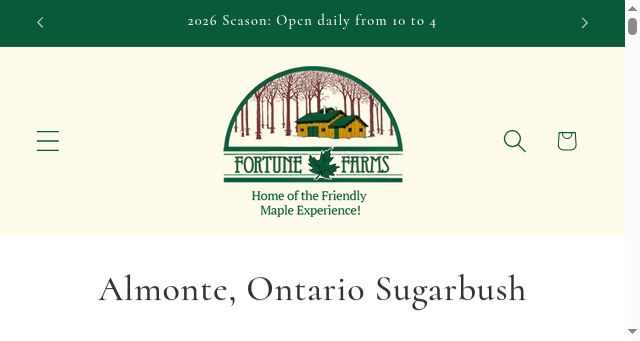 Screenshot of fortunefarms.ca
