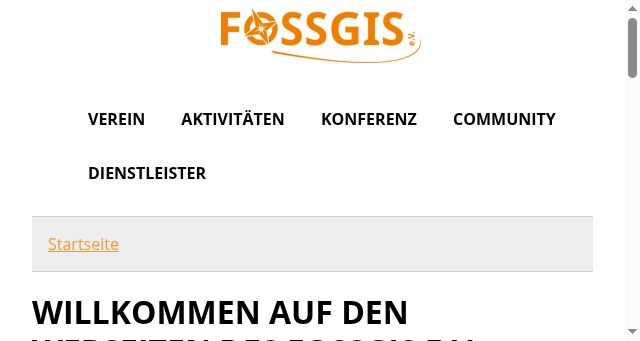Screenshot of fossgis.de