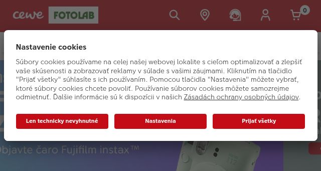 Screenshot of fotolab.sk