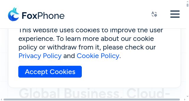 Screenshot of foxphone.com