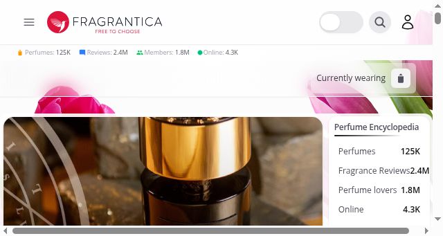 Screenshot of fragrantica.com