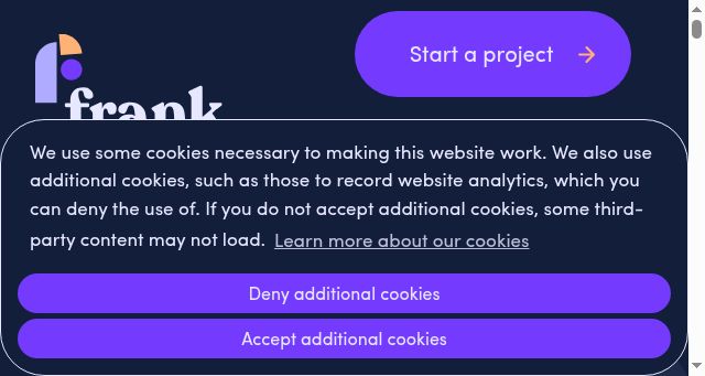 Screenshot of frankdesignltd.co.uk