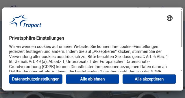 Screenshot of frankfurt-airport.com