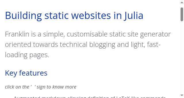 Screenshot of franklinjl.org