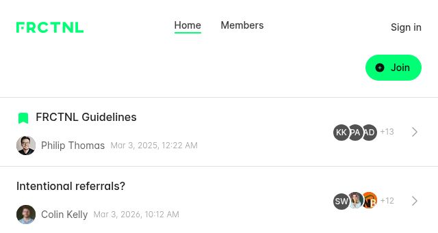 Screenshot of frctnl.xyz