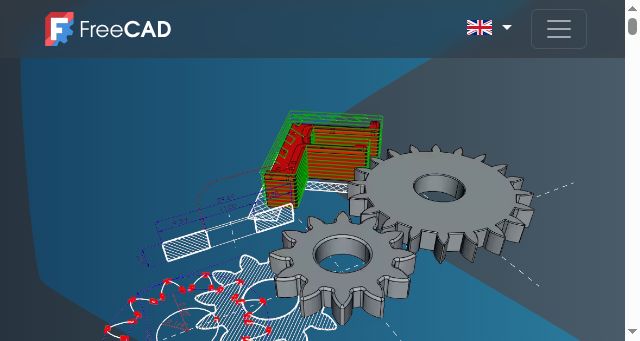Screenshot of freecad.org