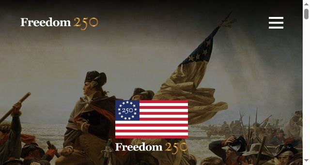 Screenshot of freedom250.org