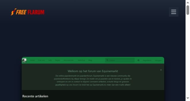 Screenshot of freeflarum.com