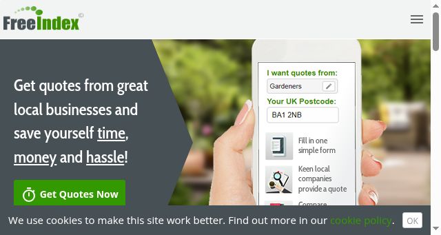 Screenshot of freeindex.co.uk