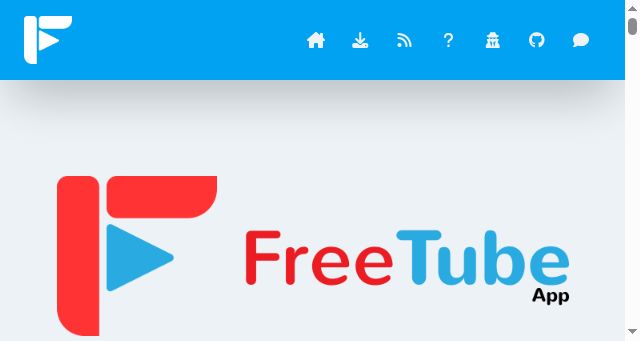 Screenshot of freetubeapp.io