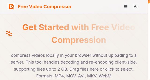 Screenshot of freevideocompressor.online