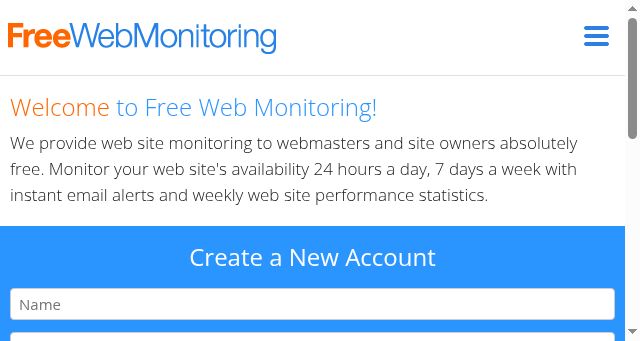 Screenshot of freewebmonitoring.com