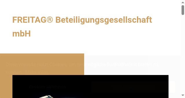 Screenshot of freitag-unternehmensgruppe.de