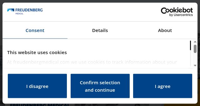 Screenshot of freudenbergmedical.com