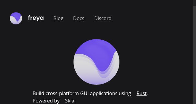 Screenshot of freyaui.dev