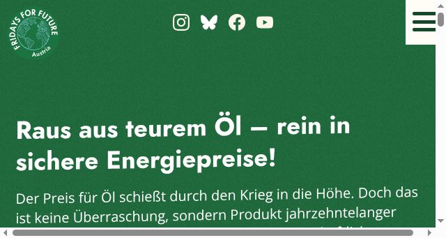 Screenshot of fridaysforfuture.at