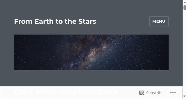 Screenshot of fromearthtothestars.com