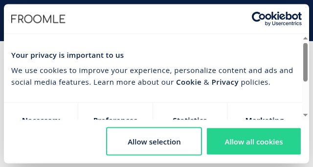 Screenshot of froomle.ai